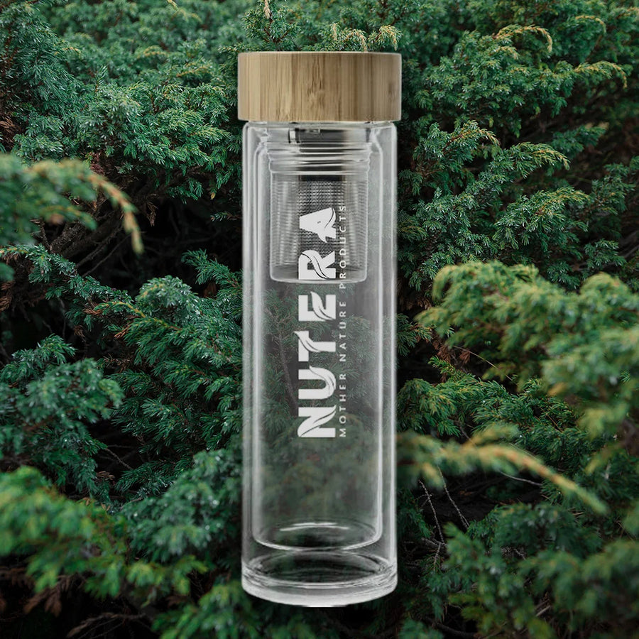 Вакуумна стъклена бутилка с инфузер – 490 мл